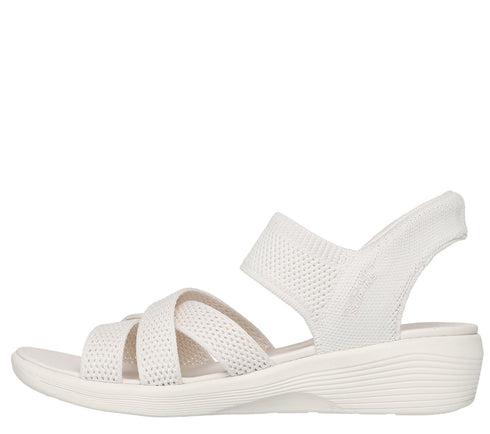 Sandale sport, dama, SKECHERS SLIP-INS ARYA COOLING OFF 163524-OFWT alb, textil